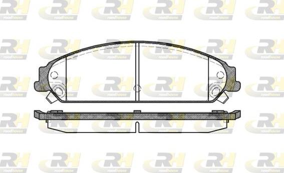 Roadhouse 21128.08 - Комплект спирачно феродо, дискови спирачки vvparts.bg