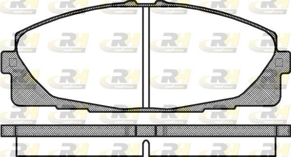 Roadhouse 21325.00 - Комплект спирачно феродо, дискови спирачки vvparts.bg