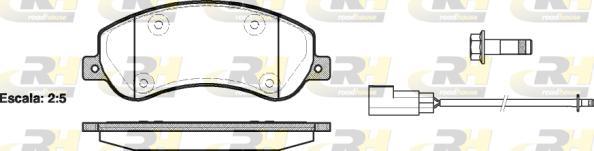 Roadhouse 21250.02 - Комплект спирачно феродо, дискови спирачки vvparts.bg