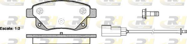 Roadhouse 21252.02 - Комплект спирачно феродо, дискови спирачки vvparts.bg