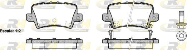 Roadhouse 21206.02 - Комплект спирачно феродо, дискови спирачки vvparts.bg