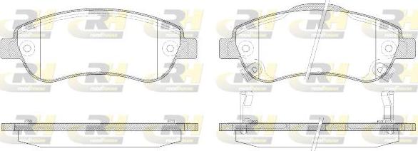Roadhouse 21289.02 - Комплект спирачно феродо, дискови спирачки vvparts.bg