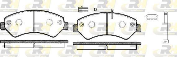 Roadhouse 21275.12 - Комплект спирачно феродо, дискови спирачки vvparts.bg