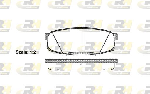 Roadhouse 21272.00 - Комплект спирачно феродо, дискови спирачки vvparts.bg