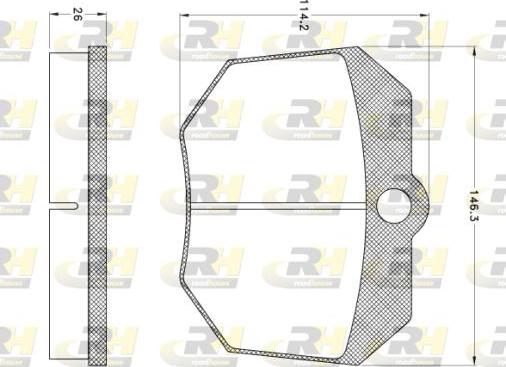 Roadhouse JSX 2910.14 - Комплект спирачно феродо, дискови спирачки vvparts.bg