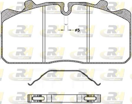 Roadhouse JSX 2658.00 - Комплект спирачно феродо, дискови спирачки vvparts.bg