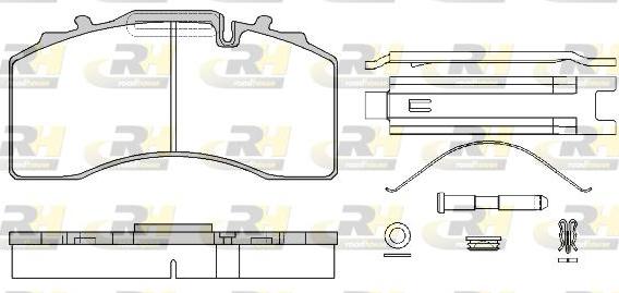 Roadhouse JSX 21416.80 - Комплект спирачно феродо, дискови спирачки vvparts.bg