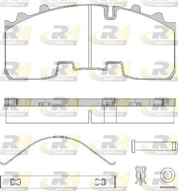 Roadhouse JSX 21556.80 - Комплект спирачно феродо, дискови спирачки vvparts.bg