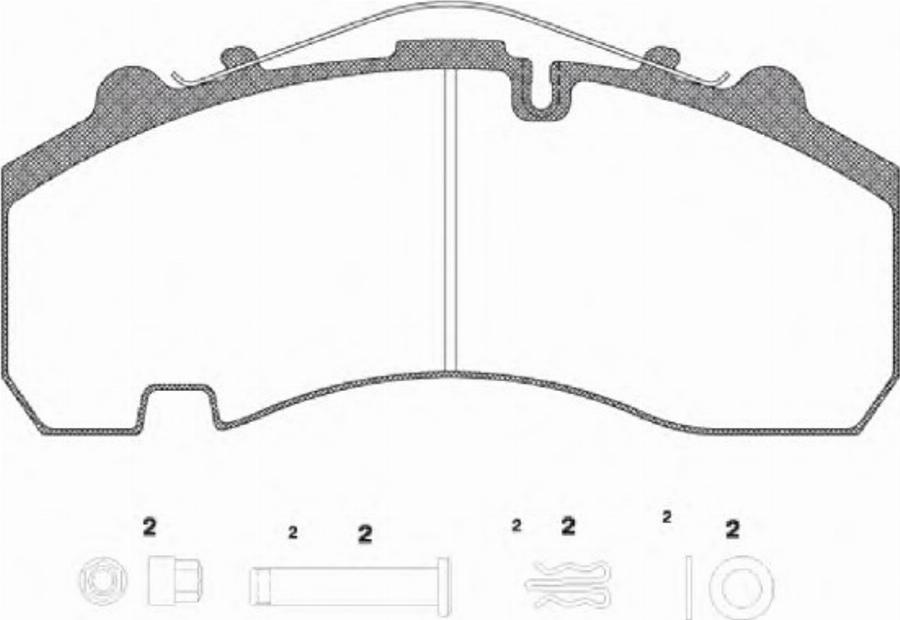 Roadhouse JSX 21076.80 - Комплект спирачно феродо, дискови спирачки vvparts.bg