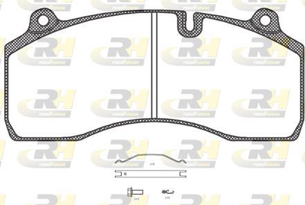 Roadhouse JSX 21306.00 - Комплект спирачно феродо, дискови спирачки vvparts.bg