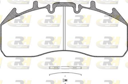 Roadhouse JSX 21257.00 - Комплект спирачно феродо, дискови спирачки vvparts.bg