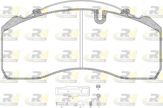 Roadhouse JSX 2814.80 - Комплект спирачно феродо, дискови спирачки vvparts.bg