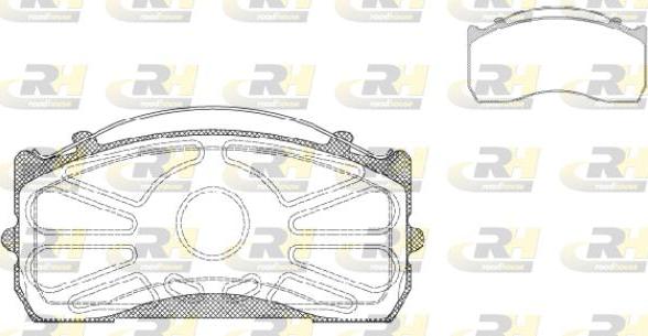 Roadhouse JSX 2815.00 - Комплект спирачно феродо, дискови спирачки vvparts.bg