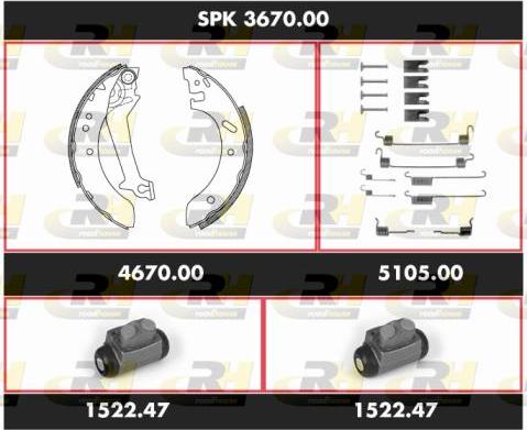 Roadhouse SPK 3670.00 - Комплект спирачна челюст vvparts.bg