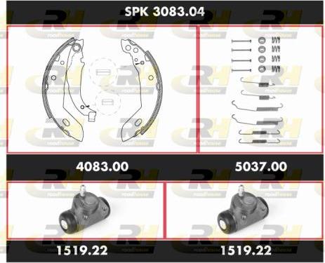Roadhouse SPK 3083.04 - Комплект спирачна челюст vvparts.bg