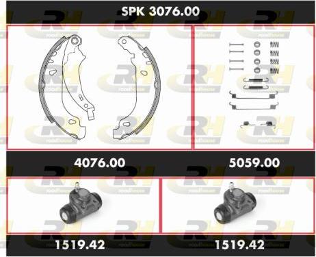 Roadhouse SPK 3076.00 - Комплект спирачна челюст vvparts.bg