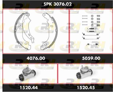 Roadhouse SPK 3076.02 - Комплект спирачна челюст vvparts.bg