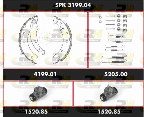 Roadhouse SPK 3199.04 - Комплект спирачна челюст vvparts.bg