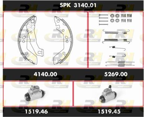 Roadhouse SPK 3140.01 - Комплект спирачна челюст vvparts.bg