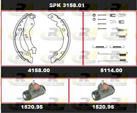 Roadhouse SPK 3158.01 - Комплект спирачна челюст vvparts.bg