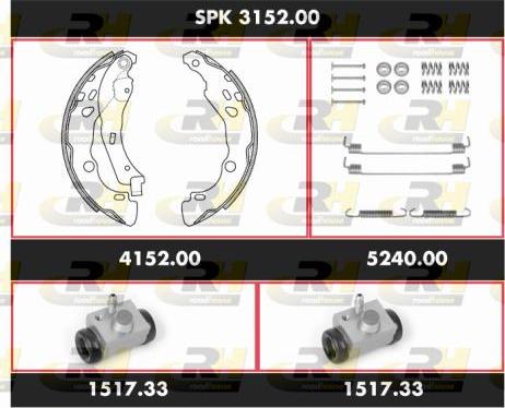 Roadhouse SPK 3152.00 - Комплект спирачна челюст vvparts.bg