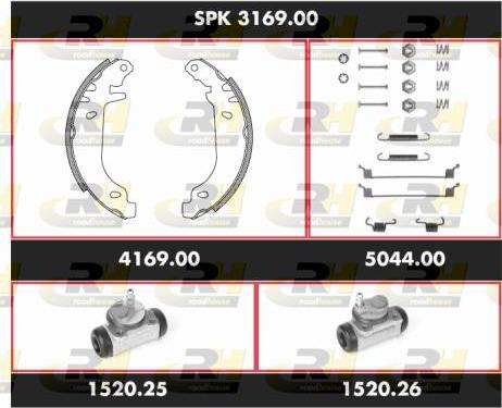 Roadhouse SPK 3169.00 - Комплект спирачна челюст vvparts.bg