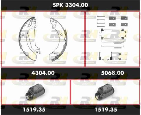 Roadhouse SPK 3304.00 - Комплект спирачна челюст vvparts.bg