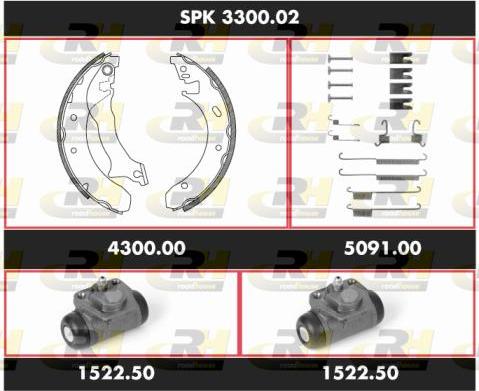 Roadhouse SPK 3300.02 - Комплект спирачна челюст vvparts.bg