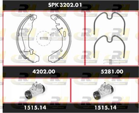 Roadhouse SPK 3202.01 - Комплект спирачна челюст vvparts.bg