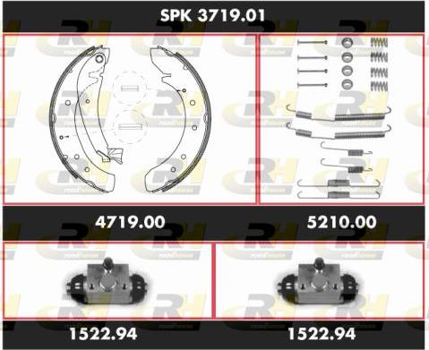 Roadhouse SPK 3719.01 - Комплект спирачна челюст vvparts.bg