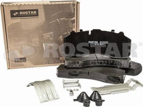 Rostar 180.000061 - Комплект спирачно феродо, дискови спирачки vvparts.bg