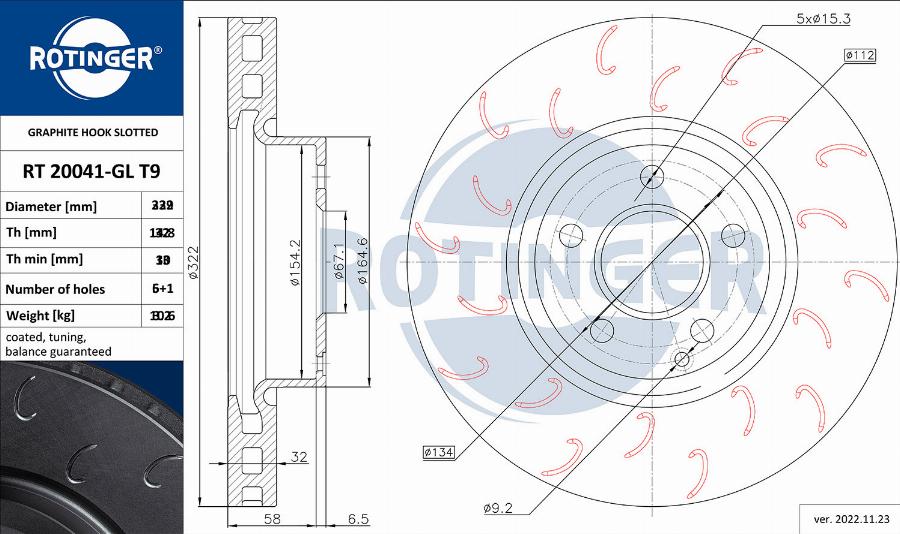 Rotinger RT 20720-GL T9 - Спирачен диск vvparts.bg