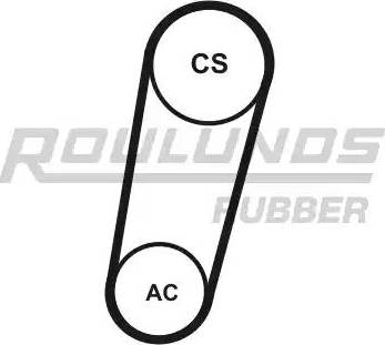 Roulunds Rubber 5K0705T1 - Комплект пистов ремък vvparts.bg