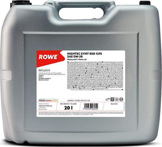 ROWE 20305-0200-99 - Двигателно масло vvparts.bg