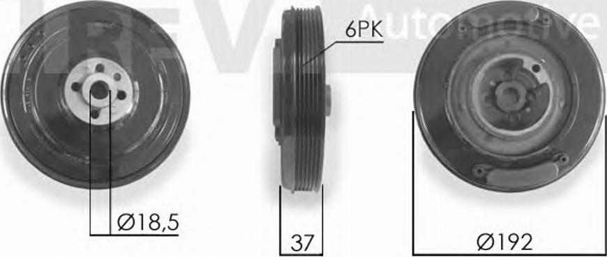 RPK RPK104116 - Ремъчна шайба, колянов вал vvparts.bg