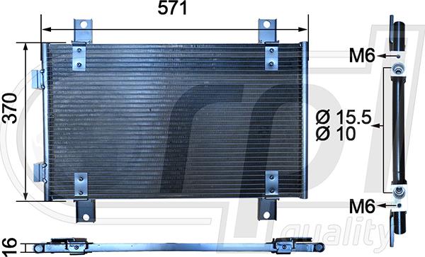 RPLQuality APCDFD5051 - Кондензатор, климатизация vvparts.bg