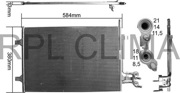 RPLQuality APCDFD0040 - Кондензатор, климатизация vvparts.bg