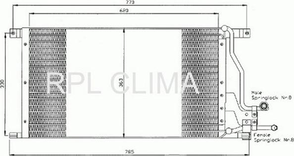 RPLQuality APCDFD0030 - Кондензатор, климатизация vvparts.bg