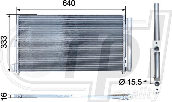 RPLQuality APCDFT5046 - Кондензатор, климатизация vvparts.bg