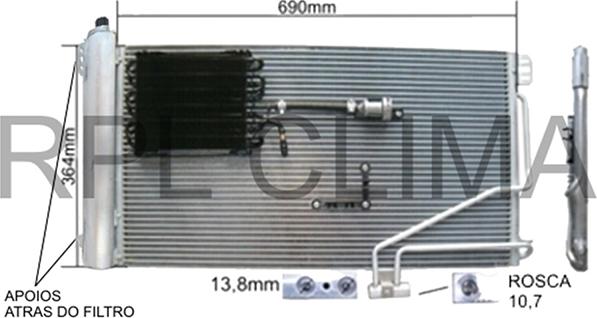 RPLQuality APCDMB0038 - Кондензатор, климатизация vvparts.bg