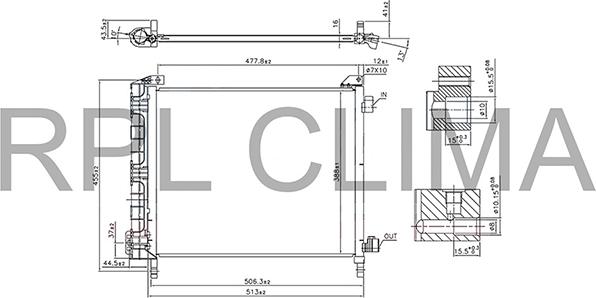 RPLQuality APCDNI0053 - Кондензатор, климатизация vvparts.bg