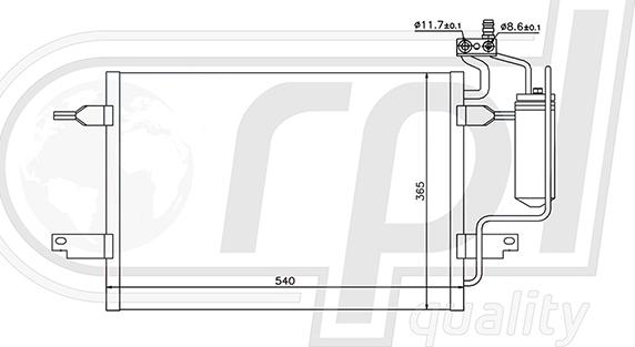 RPLQuality APCDOP5031 - Кондензатор, климатизация vvparts.bg