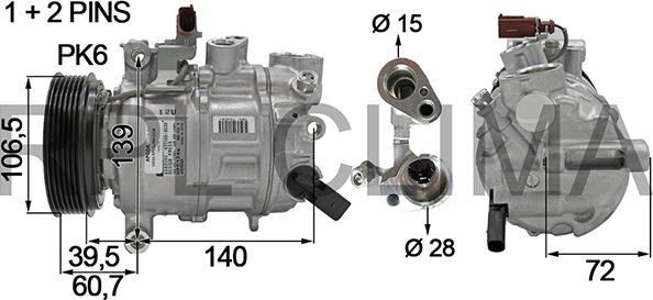 RPLQuality APCOAU0048 - Компресор, климатизация vvparts.bg