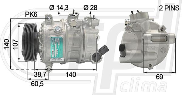 RPLQuality APCOAU0028 - Компресор, климатизация vvparts.bg