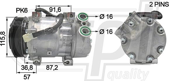 RPLQuality APCOCI5022 - Компресор, климатизация vvparts.bg