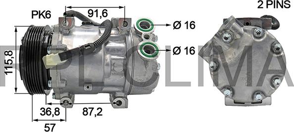 RPLQuality APCOCI0022 - Компресор, климатизация vvparts.bg