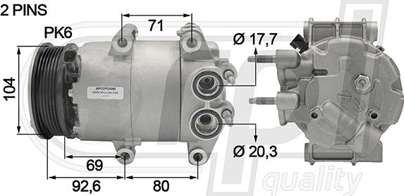 RPLQuality APCOFD5069 - Компресор, климатизация vvparts.bg