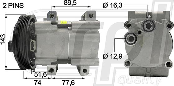 RPLQuality APCOFD5015 - Компресор, климатизация vvparts.bg