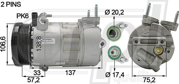 RPLQuality APCOFD5076 - Компресор, климатизация vvparts.bg