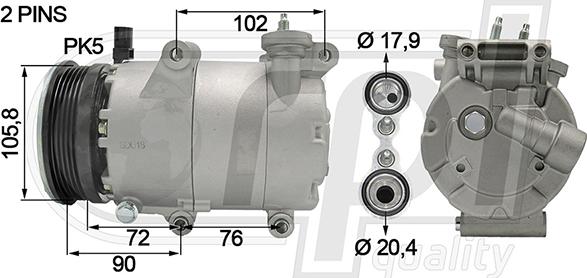 RPLQuality APCOFD5070 - Компресор, климатизация vvparts.bg